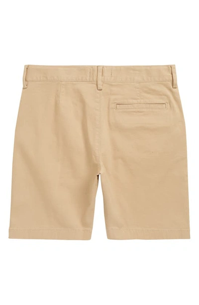 Shop Nordstrom Kids' Slim Straight Leg Chino Shorts In Tan Stock