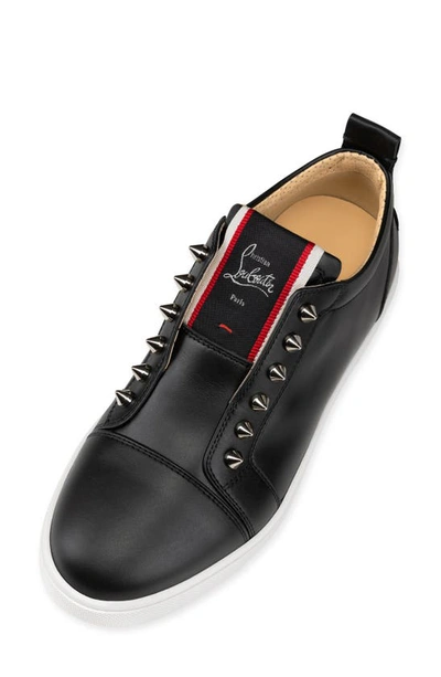 Shop Christian Louboutin F.a.v Fique A Vontade Low Top Sneaker In Black