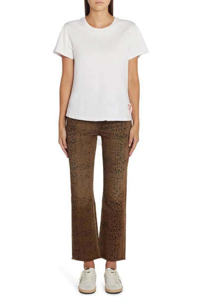 Golden Goose Distressed Slim Fit Cotton Jersey T-shirt In Vintage White