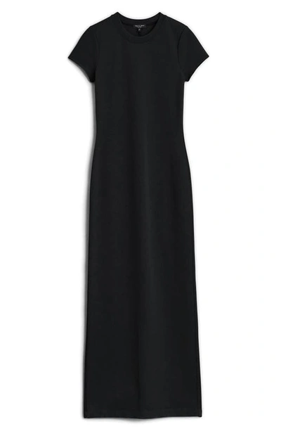 Shop Rag & Bone Lily T-shirt Maxi Dress In Black