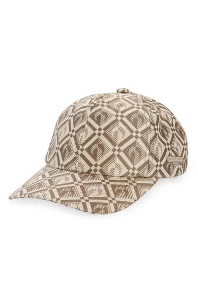 Shop Marine Serre Moon Diamant Regenerated Cotton Jacquard Baseball Cap In Moon Diamant Beige Jacquard