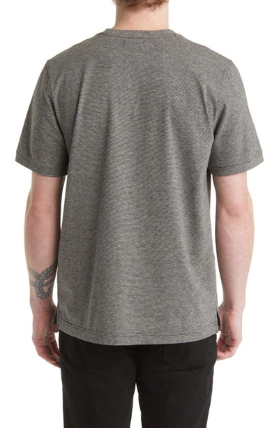 Nordstrom Tech-smart Performance T-shirt In Grey Silk- Black Feeder Stripe