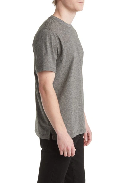 Nordstrom Tech-smart Performance T-shirt In Grey Silk- Black Feeder Stripe