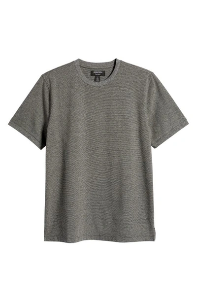Nordstrom Tech-smart Performance T-shirt In Grey Silk- Black Feeder Stripe