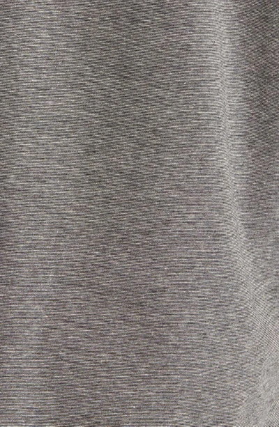 Nordstrom Tech-smart Performance T-shirt In Grey Silk- Black Feeder Stripe