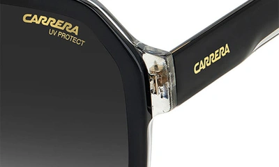 Shop Carrera Eyewear 60mm Gradient Polarized Rectangular Sunglasses In Black Grey/ Grey