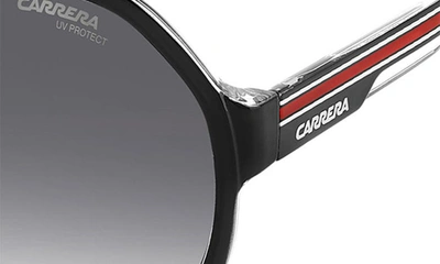 Shop Carrera Eyewear 64mm Oversize Gradient Aviator Sunglasses In Black Red/ Grey Shaded