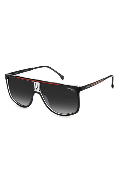 Shop Carrera Eyewear 61mm Gradient Flat Top Sunglasses In Black Red/ Grey Shaded