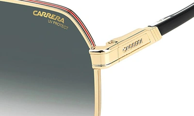 Shop Carrera Eyewear 62mm Oversize Gradient Navigator Sunglasses In Gold Red/ Green Shaded