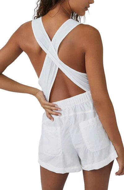 Fp Movement Noiseless Back On Trek Romper In White