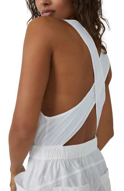 Fp Movement Noiseless Back On Trek Romper In White