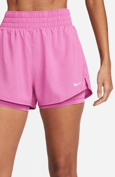 Shop Nike Dri-fit High Waist Shorts In Cosmic Fuchsia