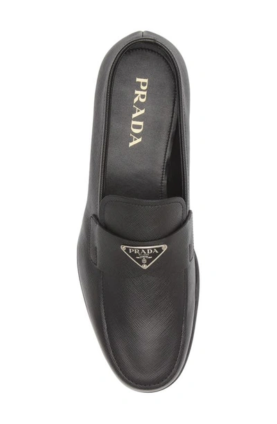 Shop Prada Saffiano Leather Loafer In Nero