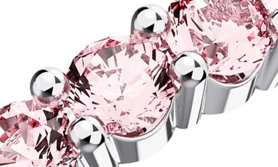 Swarovski Metal Matrix Ring Embellished With Crystals In Pink