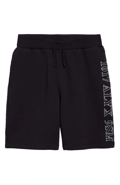 Shop Alyx Logo Graphic Sweat Shorts In Blk0001 Black