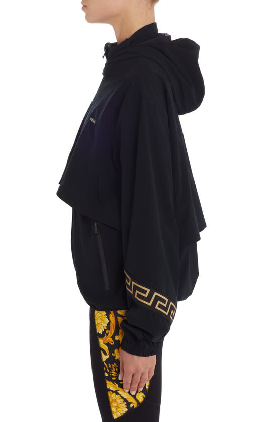 Versace VERS GRECA TRK JKT W HN LOG FRNT W LOGO ON SLV - Black