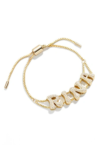 Shop Baublebar Retro Custom Slider Bracelet In Gold