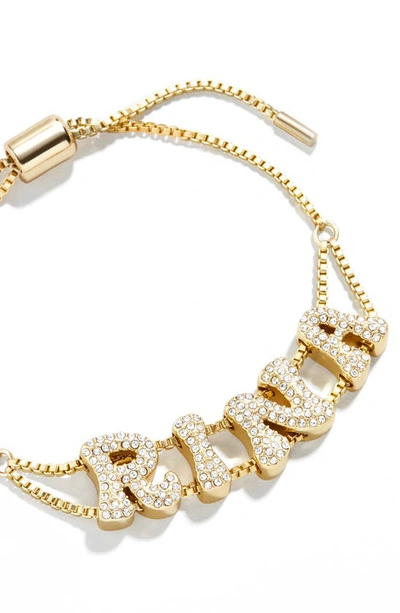 Shop Baublebar Retro Custom Slider Bracelet In Gold