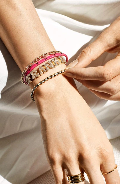 Shop Baublebar Retro Custom Slider Bracelet In Gold