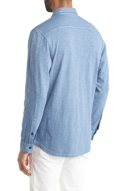 Shop Treasure & Bond Long Sleeve Button-up Shirt In Blue Captain