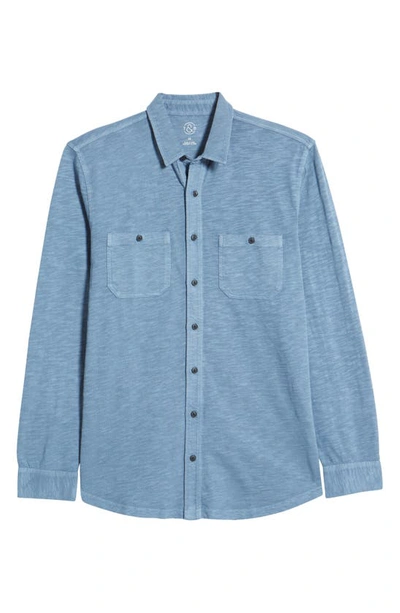Shop Treasure & Bond Long Sleeve Button-up Shirt In Blue Captain