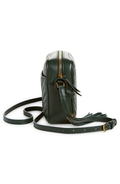 Shop Saint Laurent Lou Matelassé Leather Camera Bag In Vert Fonce
