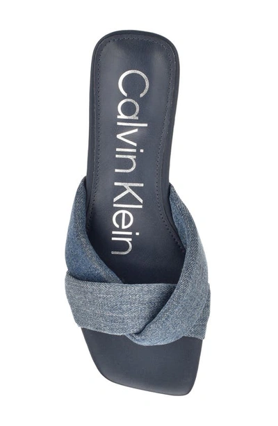 Shop Calvin Klein Marita Slide Sandal In Medium Blue 420
