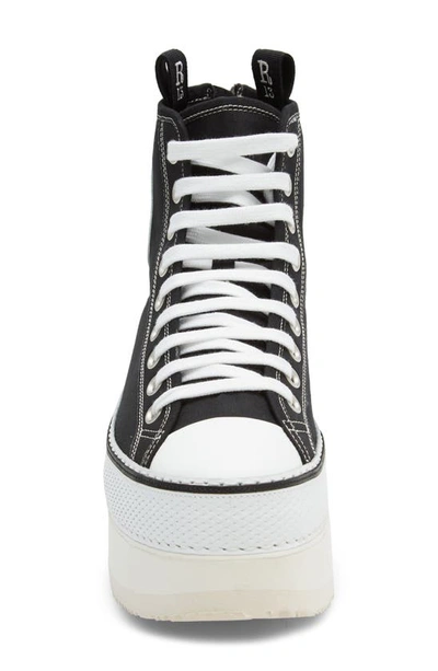 R13 Black Courtney Platform High Top Sneakers In 150 Black