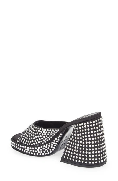 Simon Miller Slice Crystal Stud Platform Mule Sandals In Black Crystal