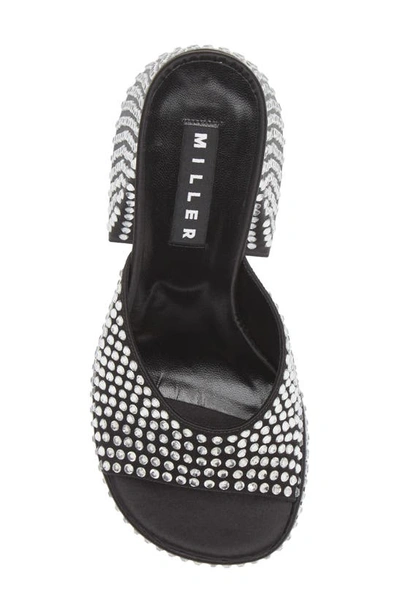 Simon Miller Slice Crystal Stud Platform Mule Sandals In Black Crystal
