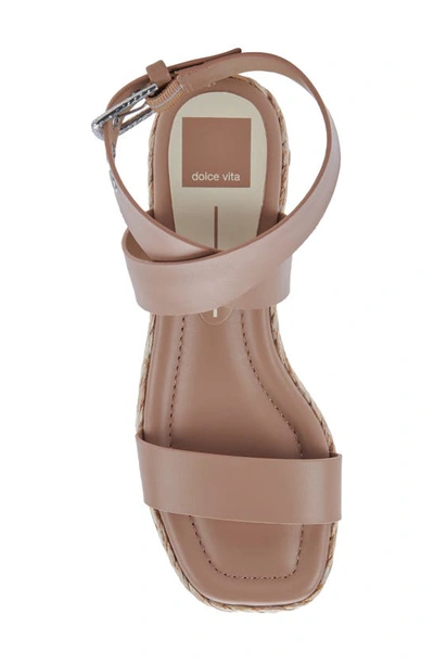 Shop Dolce Vita Cannes Espadrille Platform Sandal In Cafe Leather