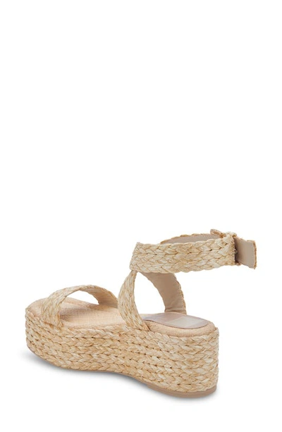 Shop Dolce Vita Cannes Espadrille Platform Sandal In Light Natural Raffia