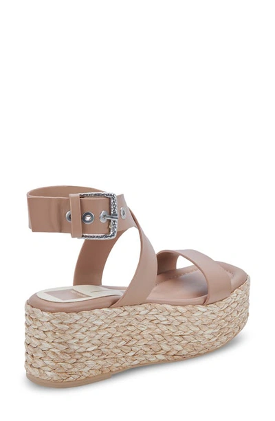 Shop Dolce Vita Cannes Espadrille Platform Sandal In Cafe Leather