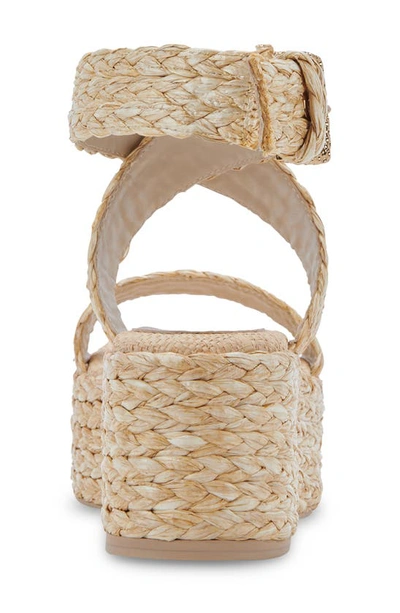 Shop Dolce Vita Cannes Espadrille Platform Sandal In Light Natural Raffia