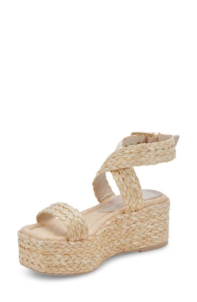 Shop Dolce Vita Cannes Espadrille Platform Sandal In Light Natural Raffia