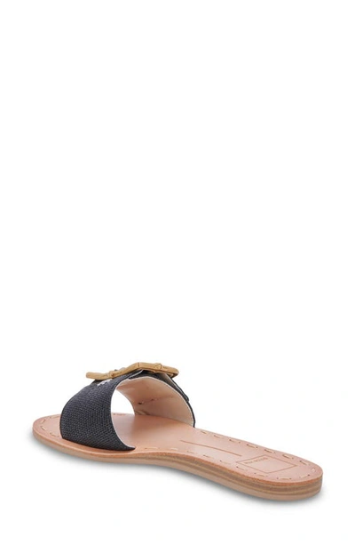 Shop Dolce Vita Dasa Slide Sandal In Black Raffia