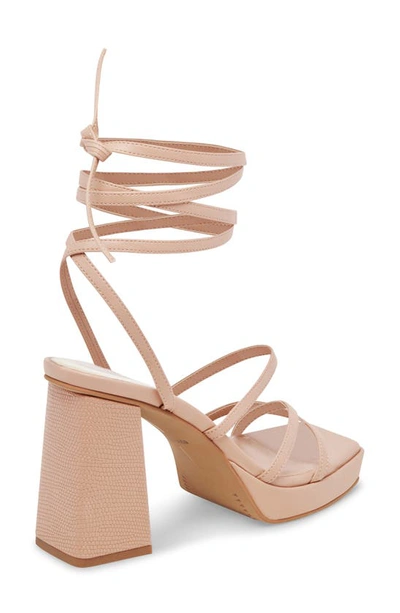 Shop Dolce Vita Amanda Ankle Tie Block Heel Sandal In Cream Stella