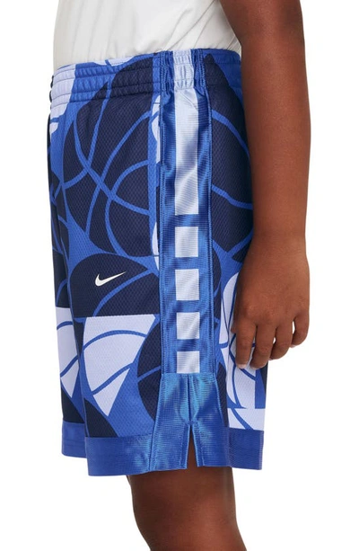 Shop Nike Kids' Dri-fit Basketball Shorts In Game Royal/ Cobalt/ White