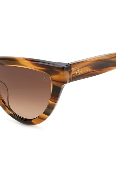 Shop Rag & Bone 52mm Cat Eye Sunglasses In Brown Horn/ Brown Gradient