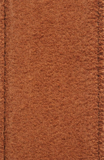 Saint Laurent Ysl Monogram Suede Belt In Brick