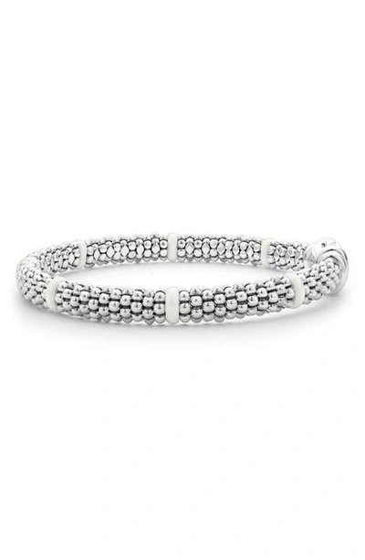 Shop Lagos White Caviar Ceramic Station Bracelet