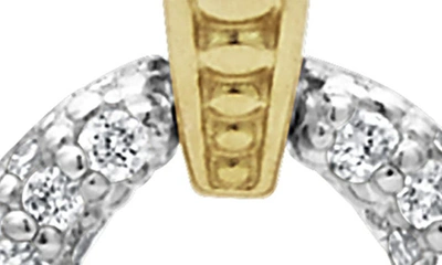 Shop Lagos Caviar Luxe Diamond Pavé Frontal Hoop Earrings In Gold