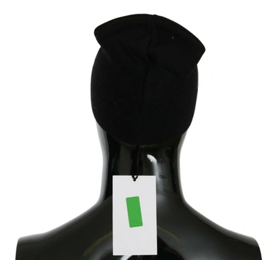 Shop Costume National Beanie Black Wool Blend Branded Men's Hat