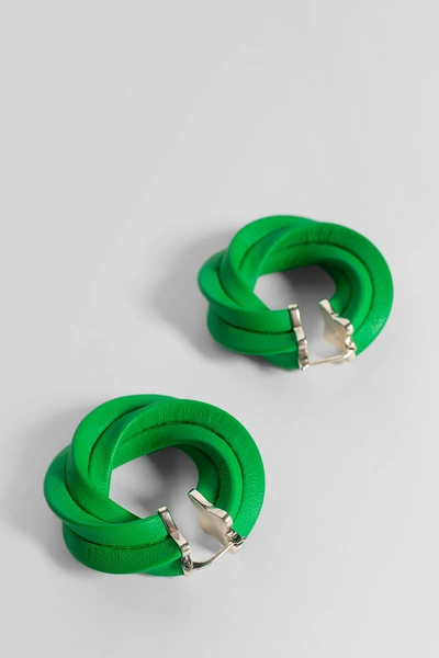 Shop Bottega Veneta Woman Green Earrings
