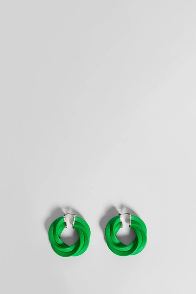 Shop Bottega Veneta Woman Green Earrings