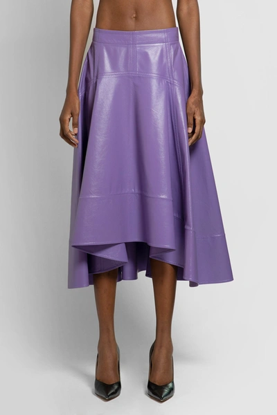 Shop Bottega Veneta Woman Purple Skirts