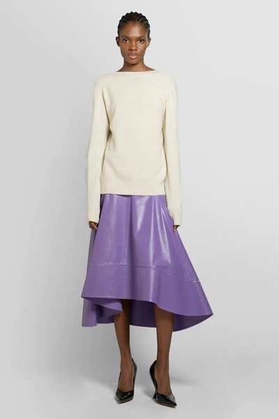 Shop Bottega Veneta Woman Purple Skirts