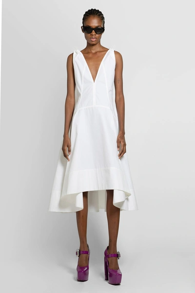 Shop Bottega Veneta Woman White Dresses