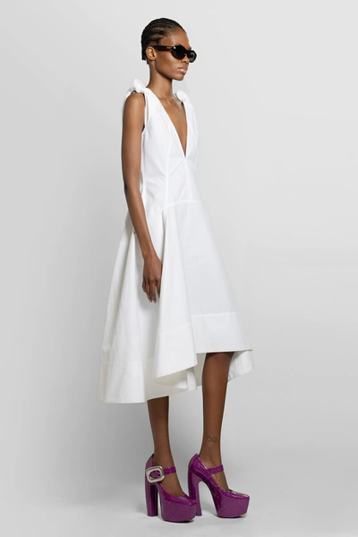 Shop Bottega Veneta Woman White Dresses