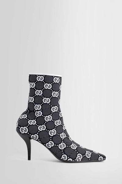Shop Gucci Woman Black&white Boots